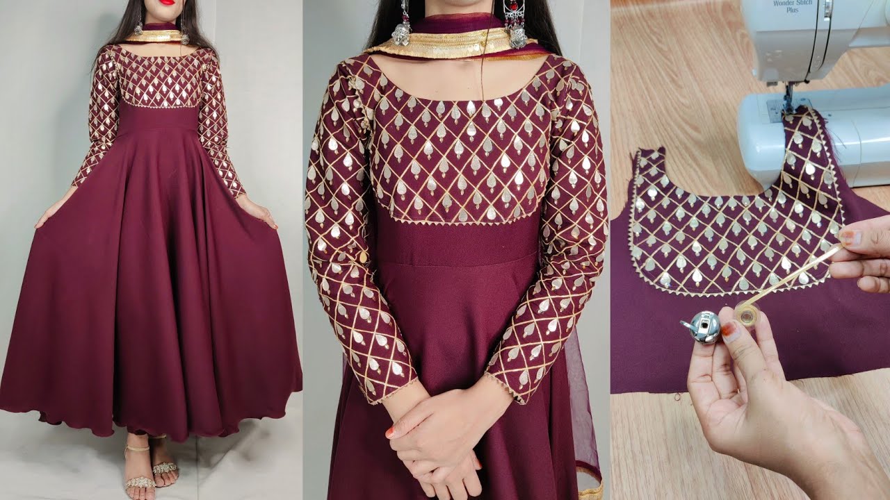 etherealkochi #alinekurti #beadedneckline #georgette #partywear | Kurti  designs, Simple kurti designs, Simple dresses